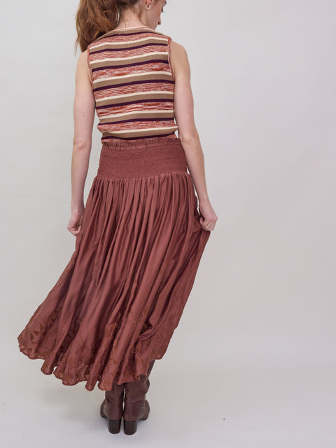 Lombard Lee Midi Skirt, brick