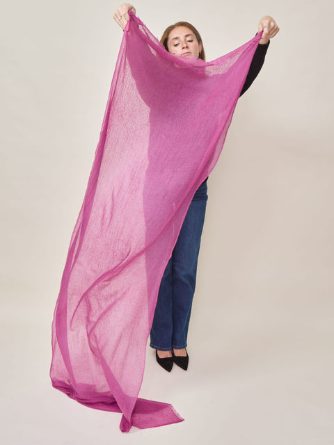 Whisper Cashmere Scarf, Dark Rose
