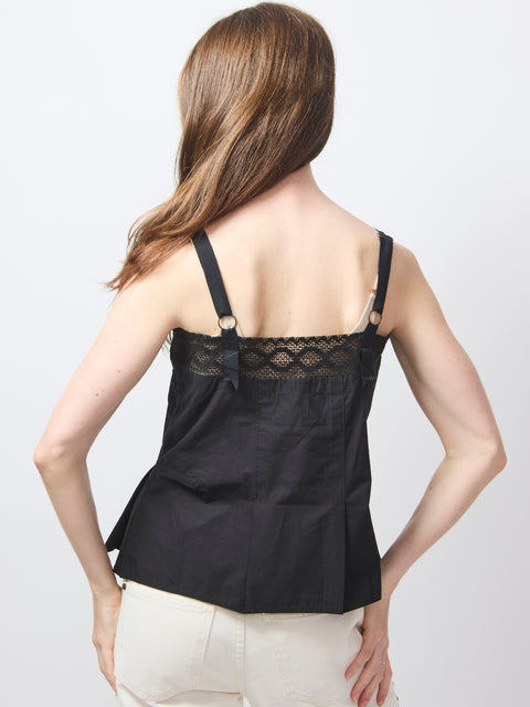 Structured Victorian Tank, Black