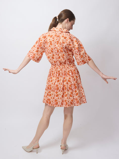 Valenti Mini Dress, night blooms sorbet