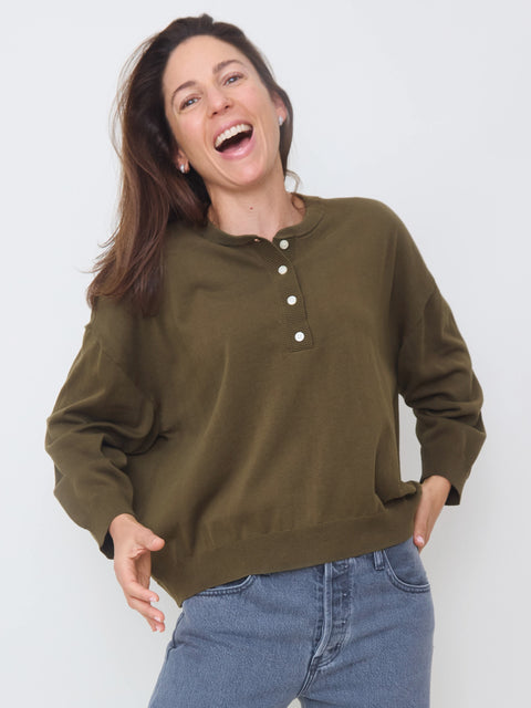 Henley Sweater, Army