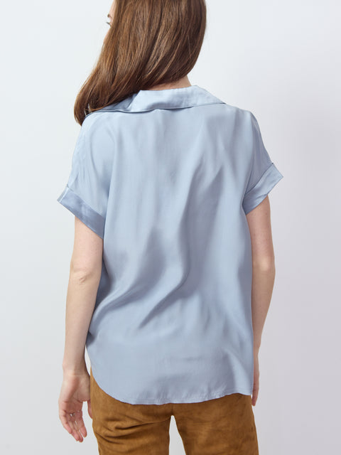 Polo Top, Chambray