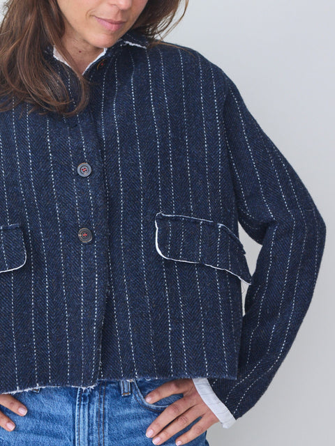 Jacket Vada, navy pinstripe