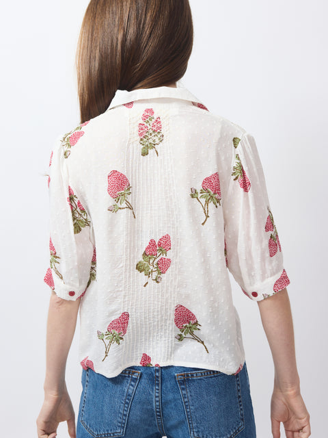 Peyton Strawberry Dot Shirt