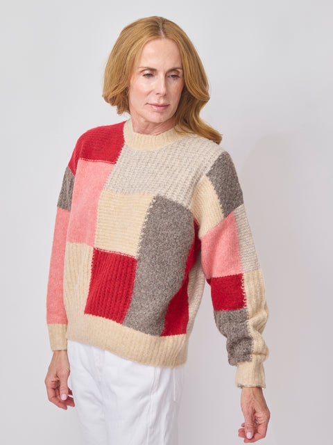 Marguerite Pullover, patchwork