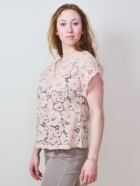 Cayenne Lace Blouse, petal