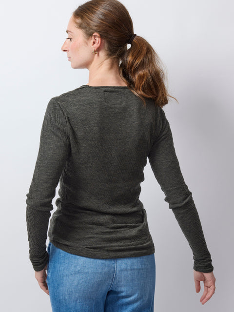 Hi-Soft Dbl Face LS Crew, black