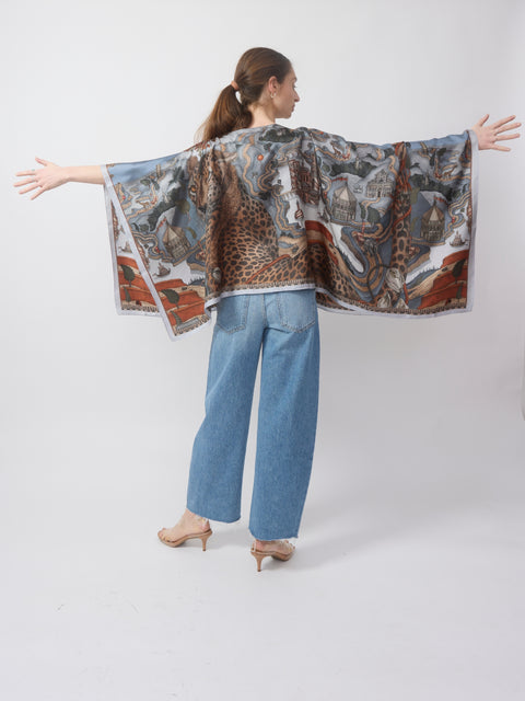 The Medici Cheetah Silk Slipover Top