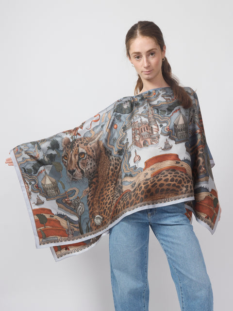 The Medici Cheetah Silk Slipover Top