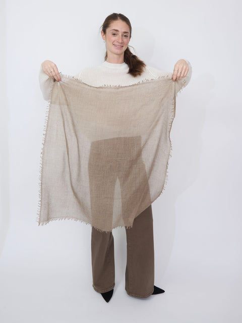 Cashmere Whisper Neckerchief, Heather Vicuna