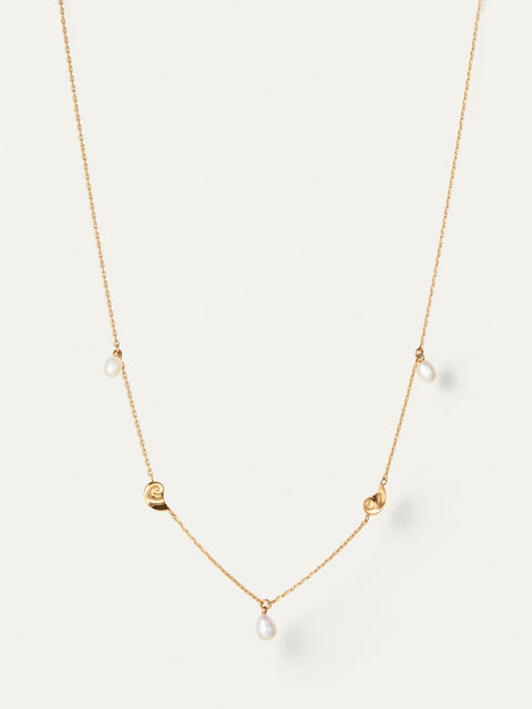 Lucille Necklace, high polish gold