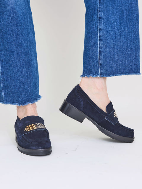 Jackson Lug Loafer, navy suede