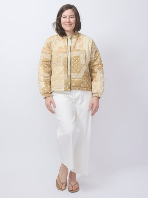 The Reversable Ultra Light Puffer, Khaki Bandana