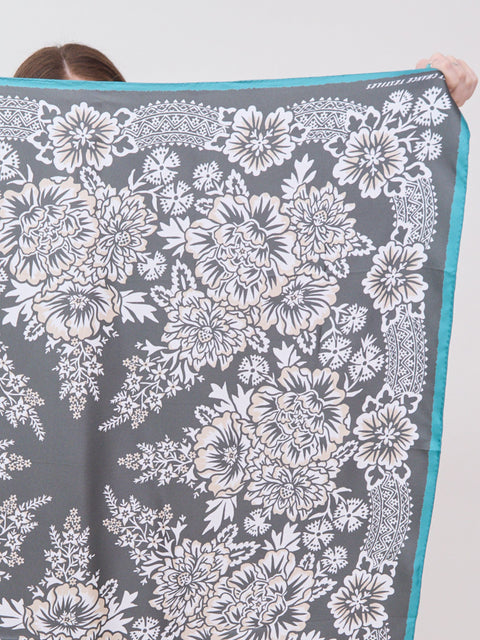 Blossom in Iron, silk wild rag