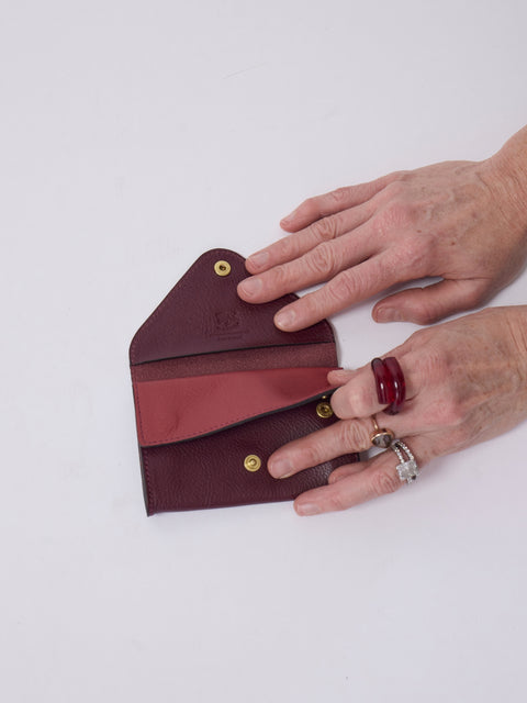 Duo Card Case, Amarena/Rosso