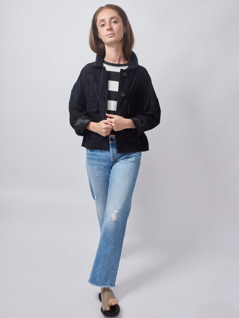 Miri suede, dark navy