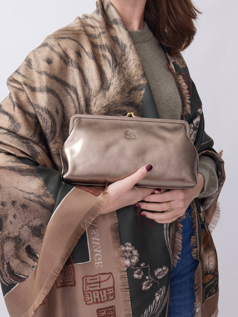 Classic Clutch, Metallic Bronze