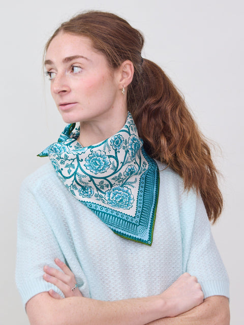 Ramble in Sage, silk bandana