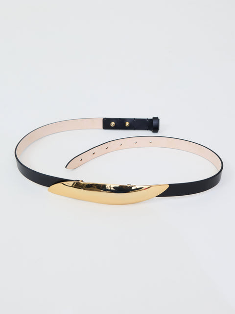 Arp Belt, black & 24k gold