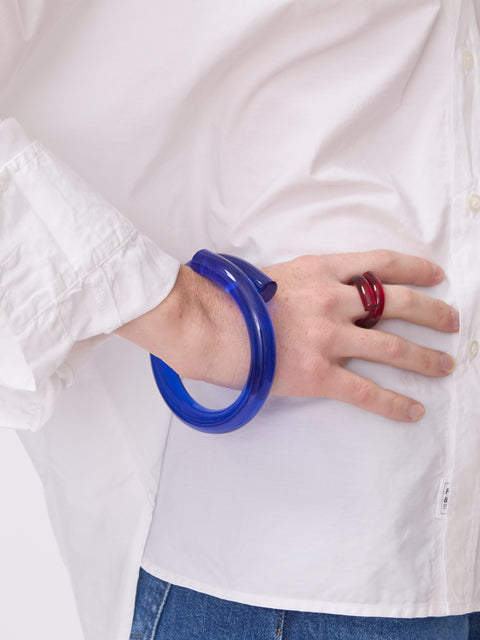 Lucite Bangle, Dark Blue