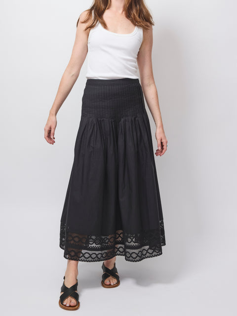 Structured Victorian Skirt, Black