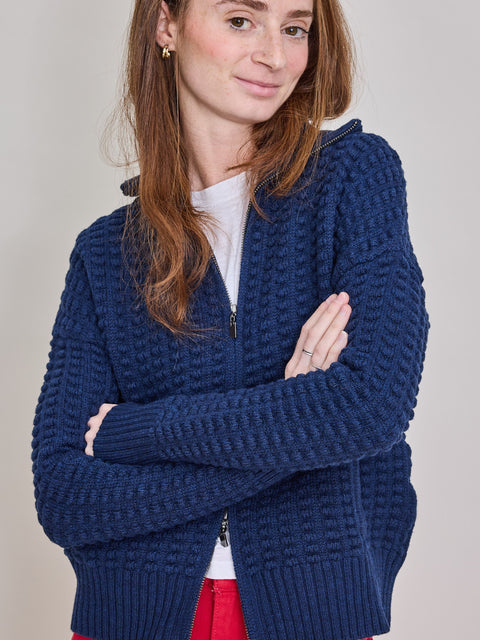 Bobble Cardigan, Navy