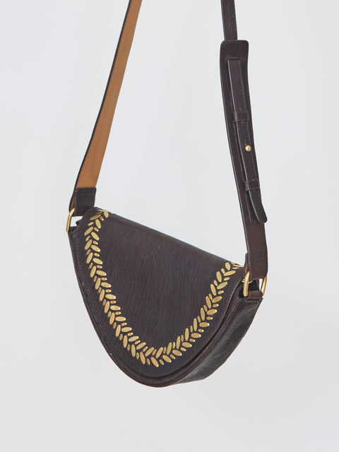 Zendra, brown oyster/brass