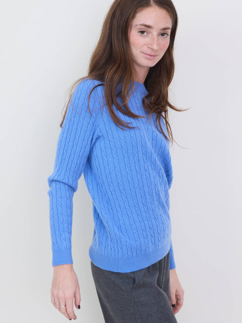 Light Cable Crew, azure