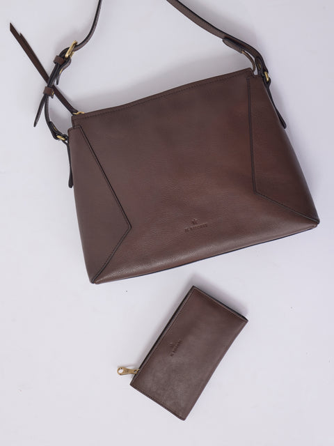 Storia Medium Wallet, Marrone Tabacco