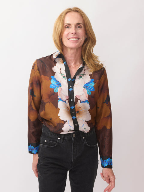 Aloe Shirt, Autumnal Hibiscus