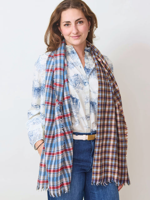Multi Check Scarf