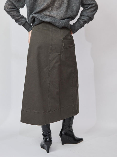 Lassi Midi Skirt, Deep Olive