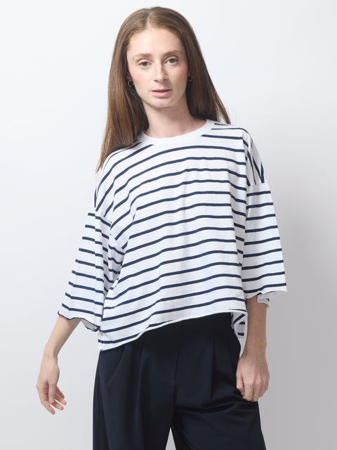 Presley, Wide Navy French Stripe