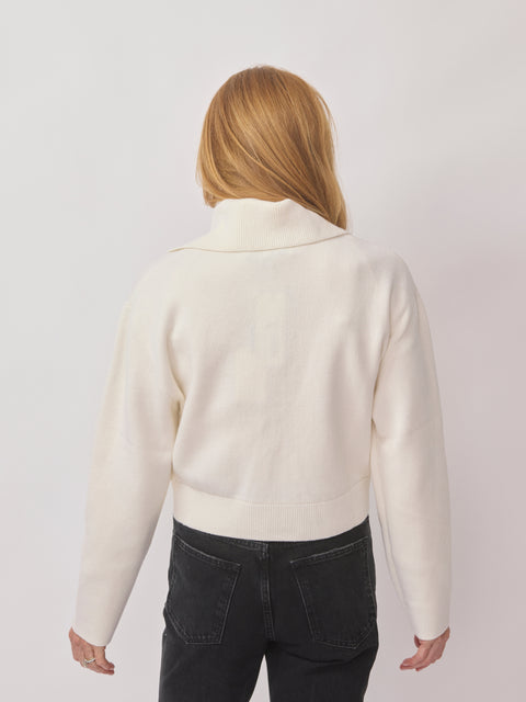 Zip Sweater Jacket, fleur de sel