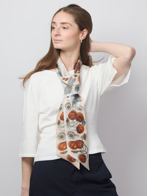 The Medici Cheetah Large Ribbon Silk Twill 10cm x 170cm