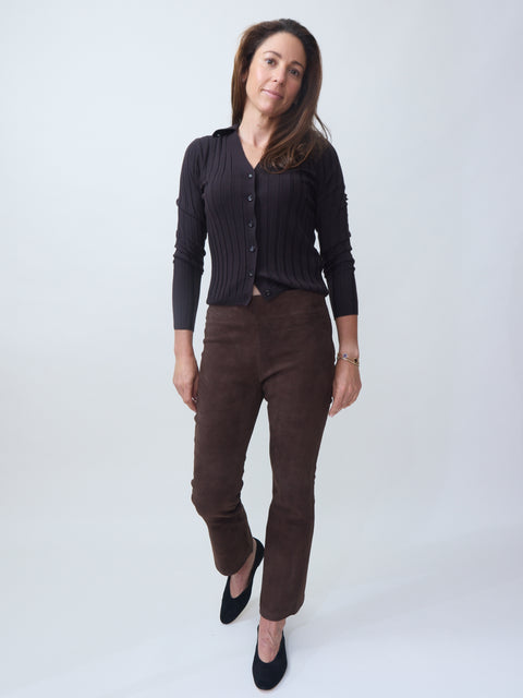 Collared Cardigan, ebony