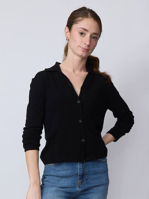 Fitted Cardigan, black