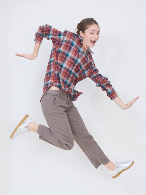 Eileen, Wine/Green Plaid