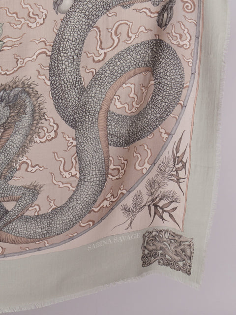 Chasing the Pearl, 135cm silk/wool, Glaze/Luster