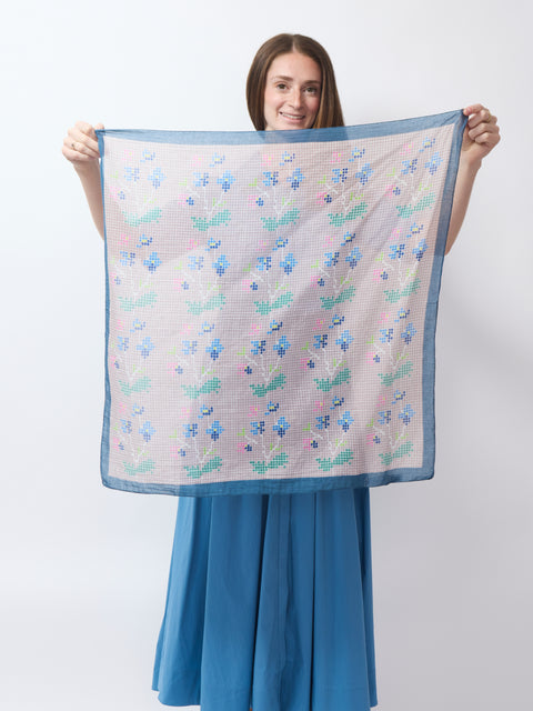 Needlepoint Flower Scarf