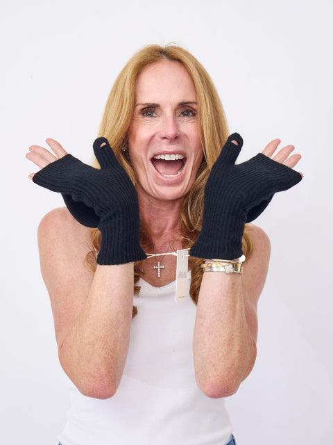 Flip Flop Mittens, Black