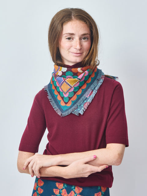 Granny Squares Reversible Wool bandana