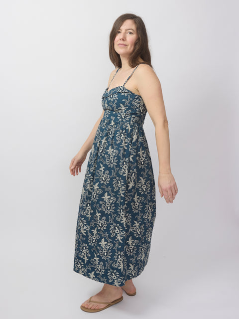 Verse Dress, indigo bandana
