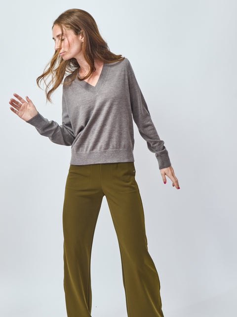 V-Neck Pullover, Fresh Pepper