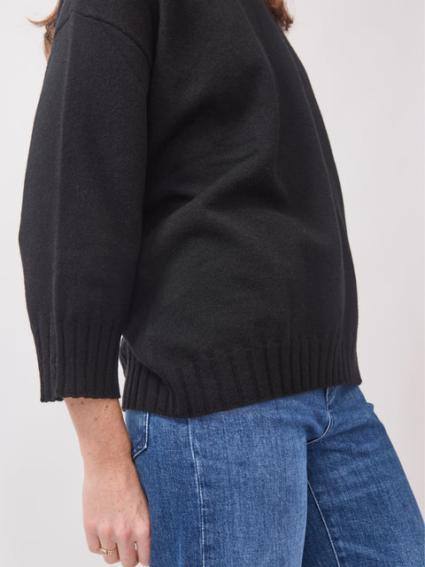 Bracelet Sleeve Pullover, Black