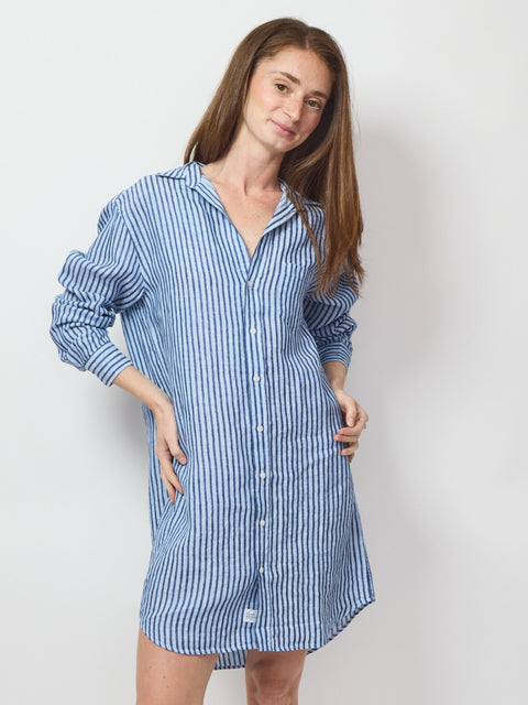 Mary, Blue/Navy Stripe