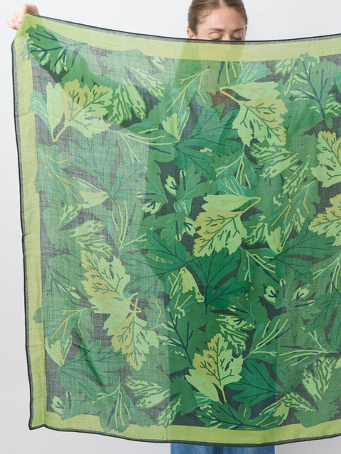 Herb Garden Square Scarf, Green