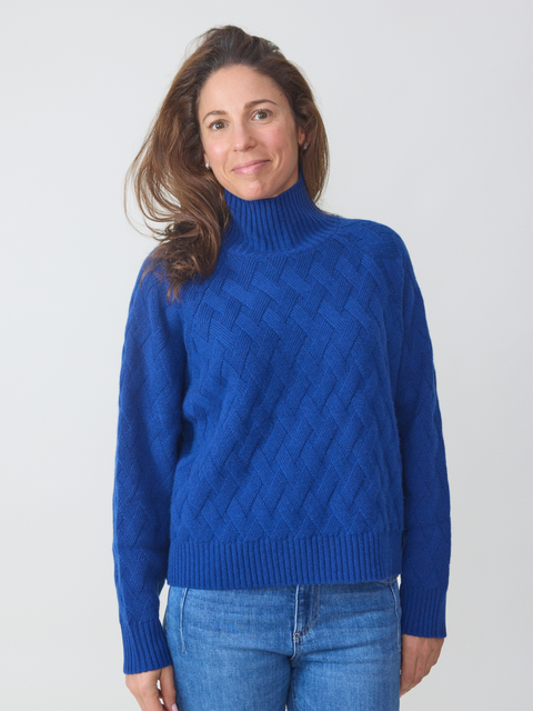 Textured Mock-Neck, Atlantic