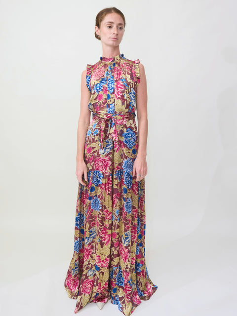 Damien Dress, carmine floral