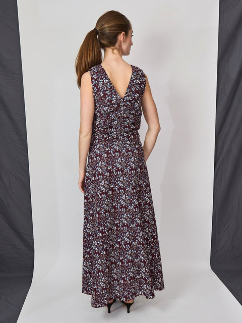 Fatima Tank Dress, Mira Floral Wine